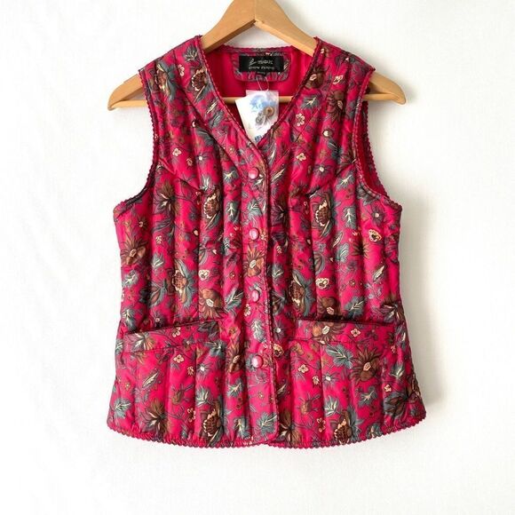 Snow Flying Women's Pink Vest Button Front Size 165/88A 311 - Picture 1 of 8